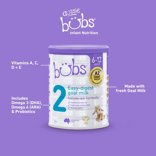 Bubs Goat Milk Follow On Formula Stage 2, Babies 6-12 Months, Ma