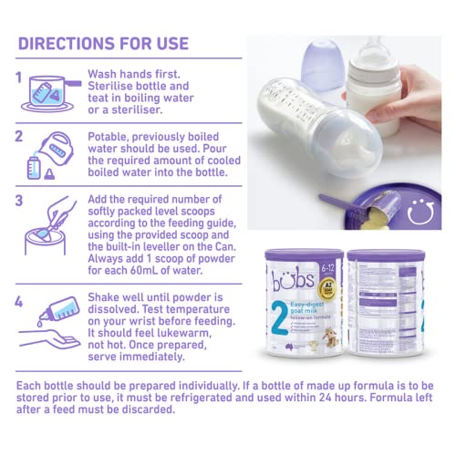Bubs Goat Milk Follow On Formula Stage 2, Babies 6-12 Months, Ma