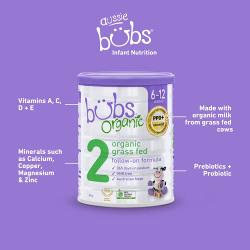 Bubs Organic Grass Fed Follow-On Formula Stage 2, Infants 6-12 M