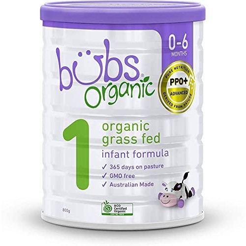 Bubs Organic Grass Fed Infant Formula Stage 1, Infants 0-6 Month