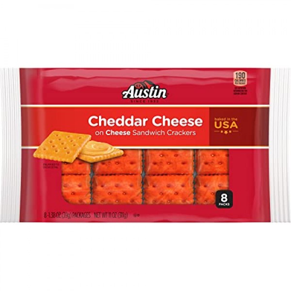Austin, Sandwich Crackers, Cheese With Cheddar Cheese, 5.5oz Pac...