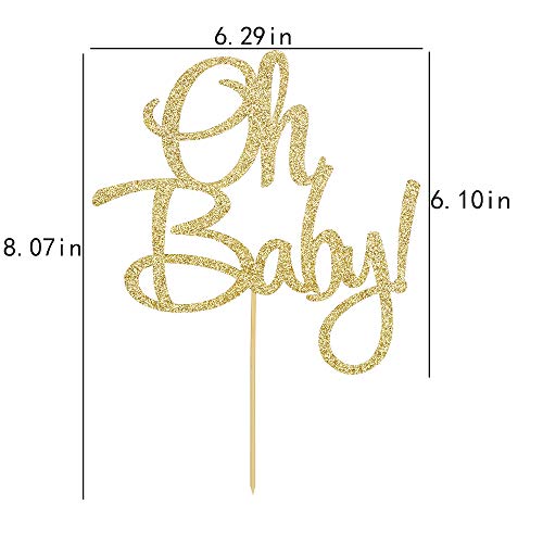 Auteby Oh Baby Cake Topper - Baby Shower For Boys And Girls