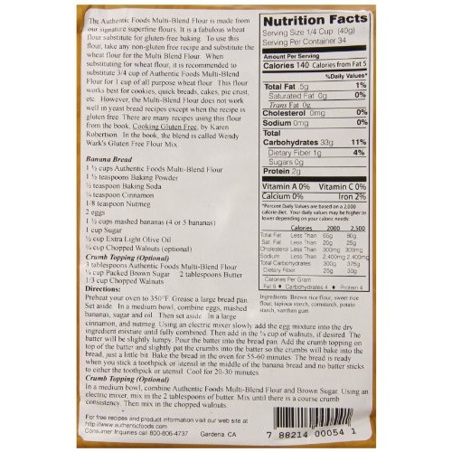 Authentic Foods Multi Blend Flour - 3 Pounds