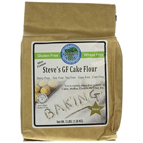 Authentic Foods Steves Gluten Free Cake Flour Blend, 3 Pound