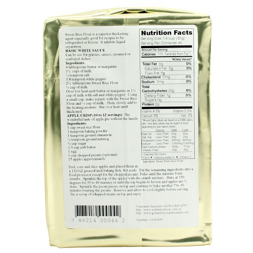 Authentic Foods Superfine Sweet Rice Flour - 3Lb