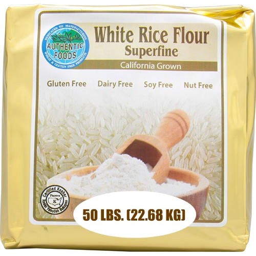 Authentic Foods Superfine White Rice Flour, 50 Pound