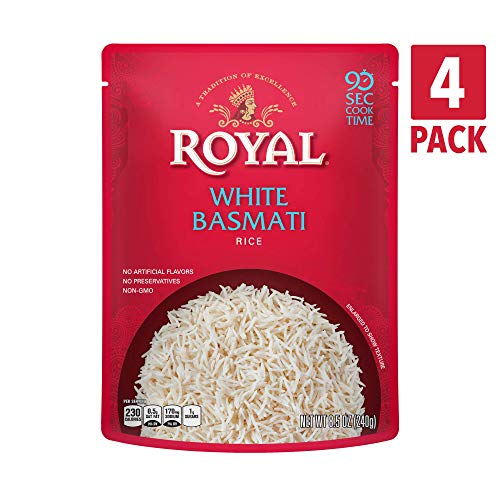 Authentic Royal Ready To Heat Rice, 4-Pack, White Basmati