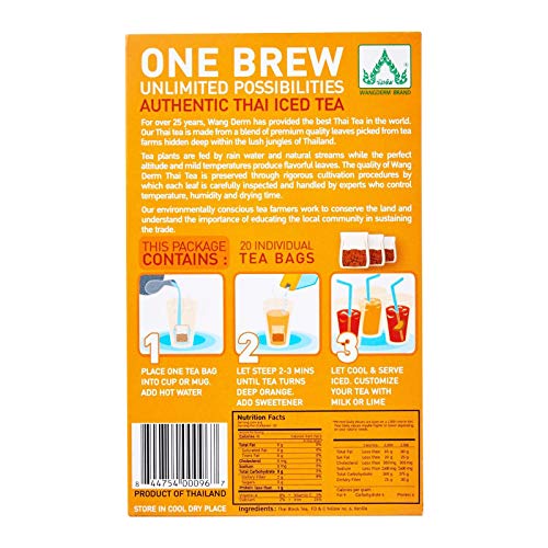 Authentic Thai Iced Tea Flavored Black Tea,20 Tea Bags