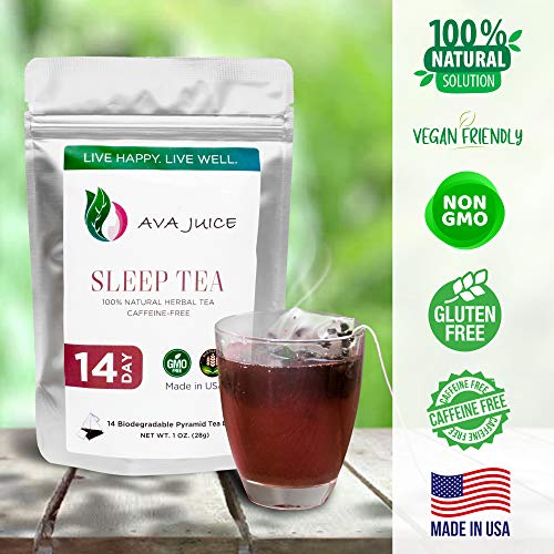 Ava Juice Herbal Sleep Tea - Zero Caffeine Sleeping Aid And Rela