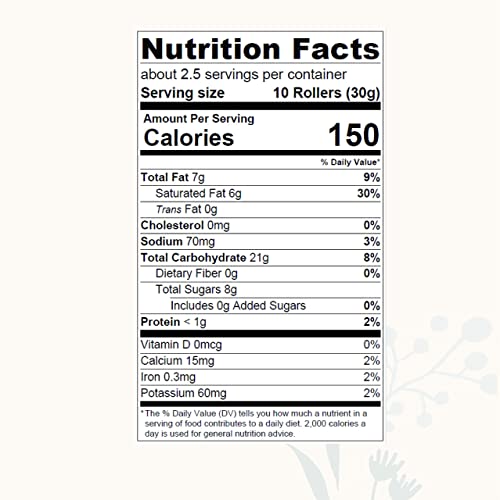 Ava Organics - Coconut Crispy Rollers, Healthy Snack Rolls for A...