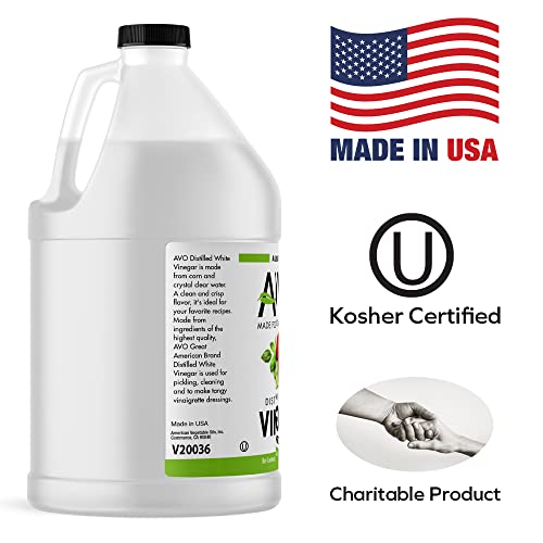 AVO 1 Gallon 128 oz Pure Natural Distilled White Vinegar - 5% ...