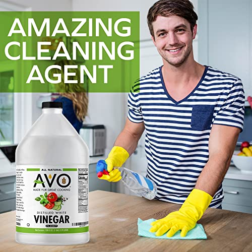 AVO 1 Gallon 128 oz Pure Natural Distilled White Vinegar - 5% ...