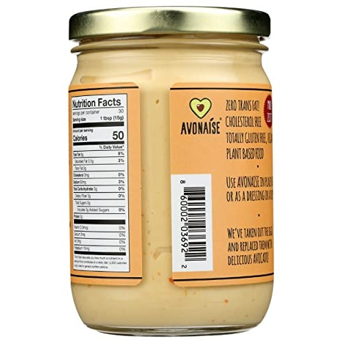 Avonaise Red Pepper Vegan Avocado Mayonnaise, 12 OZ