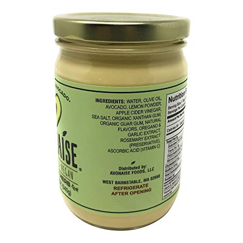 Avonaise Savory Herb Vegan Avocado Mayonnaise, 12 OZ