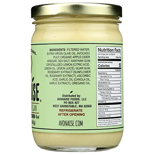 Avonaise Savory Herb Vegan Avocado Mayonnaise, 12 OZ