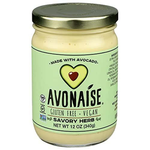 Avonaise Savory Herb Vegan Avocado Mayonnaise, 12 OZ