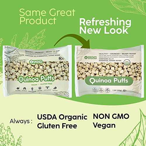 Awsum Snacks Organic Quinoa Puffs 1oz bag 12 bags Real Healthy...