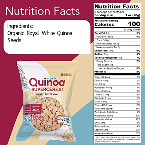 Awesome Snacks Quinoa Cereal 6Oz Bag - Vegan Gluten Sugar Free