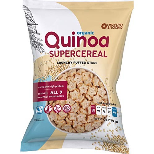Awesome Snacks Quinoa Cereal 6Oz Bag - Vegan Gluten Sugar Free