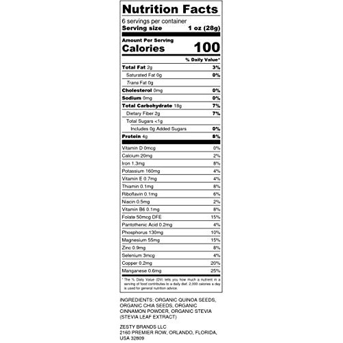 Awsum Snacks Quinoa Supercereal With Chia Seeds &Amp; Cinnamon 6 Oz