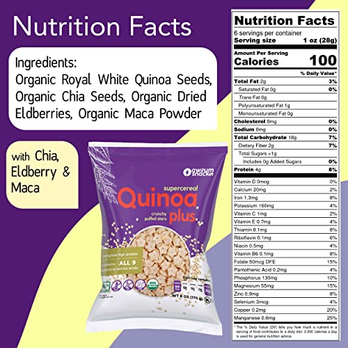Awsum Snacks SUPERCEREAL with Elderberry 6oz - Certified USDA Or...