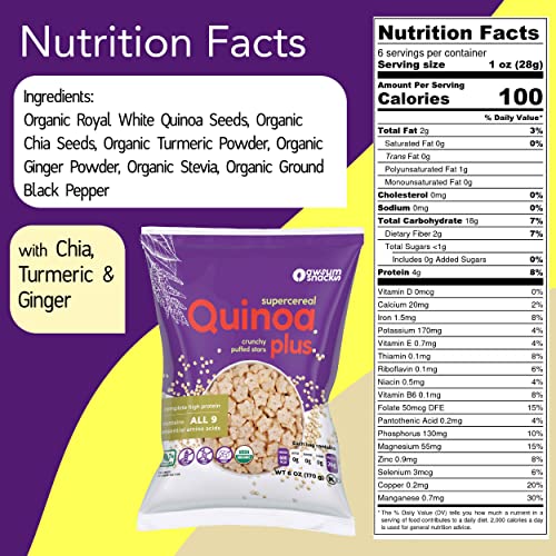 Awsum Snacks SUPERSNACK with Chia Seeds, Turmeric & Ginger 6oz -...