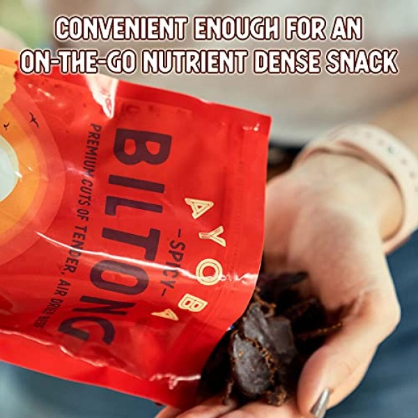 Ayoba Spicy Biltong - Grass Fed, Keto And Paleo Certified Air-Dr
