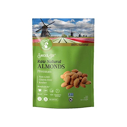 Aznut Raw Almonds Natural Non-Gmo Certified,Kosher Certified, Re