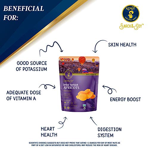Aznut Turkish Dried Apricots, No Sugar Added, 100% Natural Premi