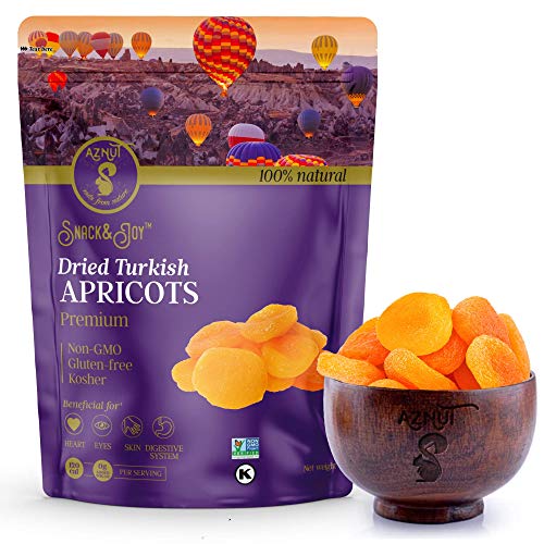 Aznut Turkish Dried Apricots, No Sugar Added, 100% Natural Premi