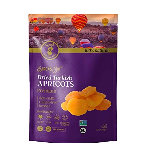 Aznut Turkish Dried Apricots, No Sugar Added, 100% Natural Premi