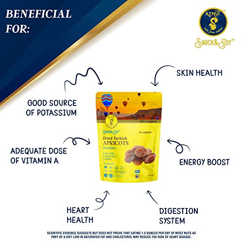 AZNUT Turkish Dried Apricots, Unsulphured, No Sugar Added, 100% ...