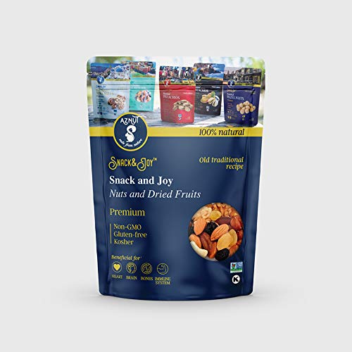 AZNUT Unsalted Deluxe Mixed Nuts 1 LB, Raw Walnuts, Raw Almonds,...