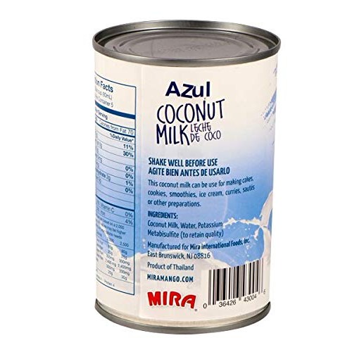 Azul Coconut Milk–Unsweetened Coconut Milk, Dairy &Amp; Gluten Free,