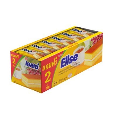Ellse Layer Cake Vanilla Flavored Cake With White Cream, 24 Pcs.
