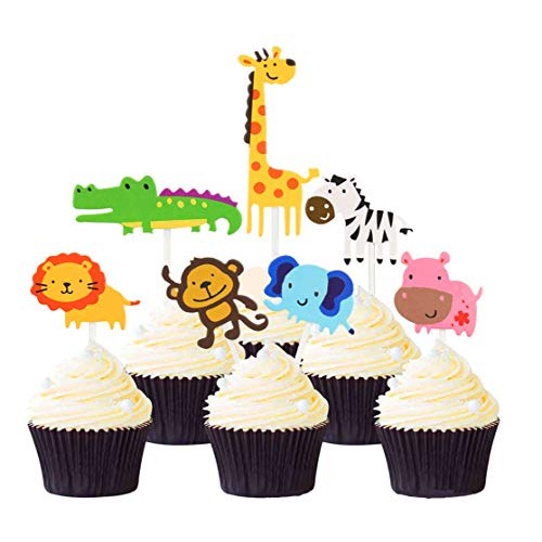 B-Ful 29 Pcs Jungle Marine Farm Animal Cake Decorations Cupcake