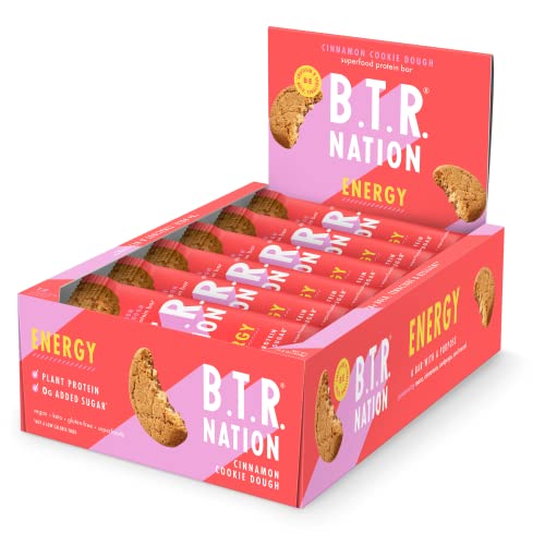 B.T.R. Bar Superfood Keto Protein Bars, Plant Based Vegan Protei...