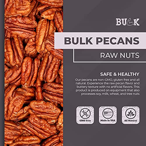 BULK Bag of Pecans Snacks, Non-GMO, Gluten-Free, Raw Pecan Halve... BULK Bag of Pecans Snacks, Non-GMO, Gluten-Free, Raw Pecan Halve...