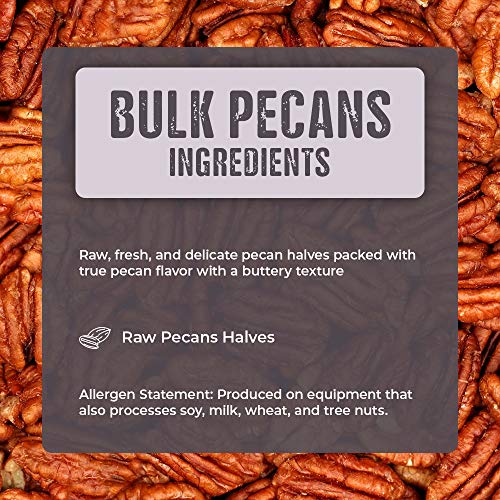 BULK Bag of Pecans Snacks, Non-GMO, Gluten-Free, Raw Pecan Halve... BULK Bag of Pecans Snacks, Non-GMO, Gluten-Free, Raw Pecan Halve...