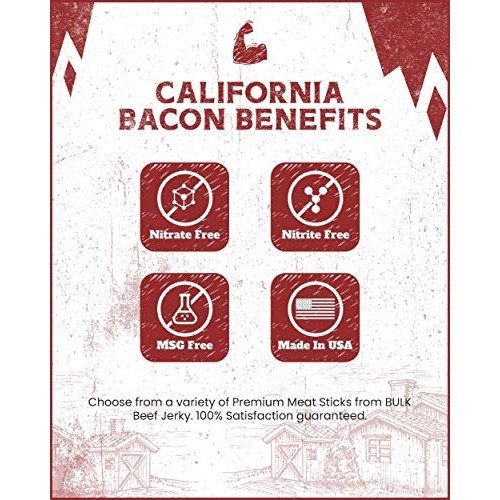 Bulk California Bacon Jerky, American Made Real Uncured Bacon Wi