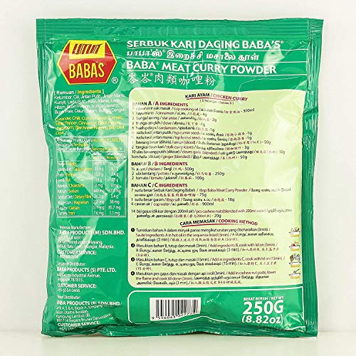 Babas Meat Curry Powder, 8 Ounce
