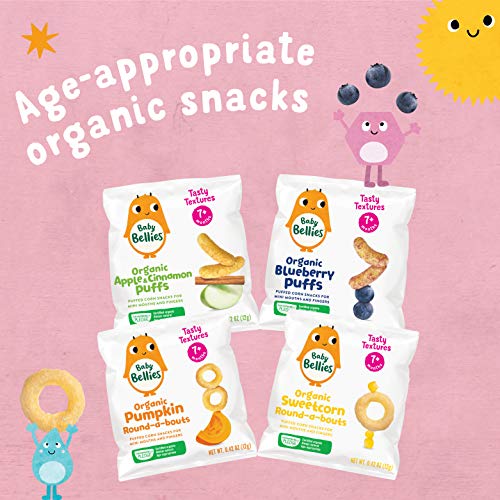 Baby Bellies Organic Round-A-Bouts Baby Snack, Pumpkin, Pack Of