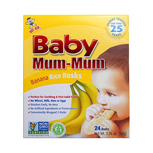 Hot-Kid Baby Mum-Mum Rice Rusks, Banana, Gluten Free, Allergen F