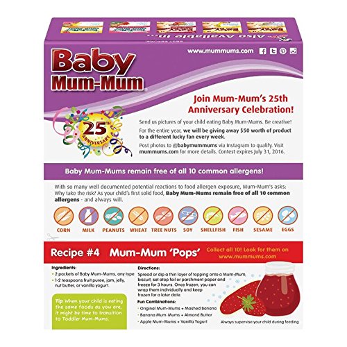 Hot-Kid Baby Mum-Mum Rice Rusks, Organic Original, 24 Pieces, P