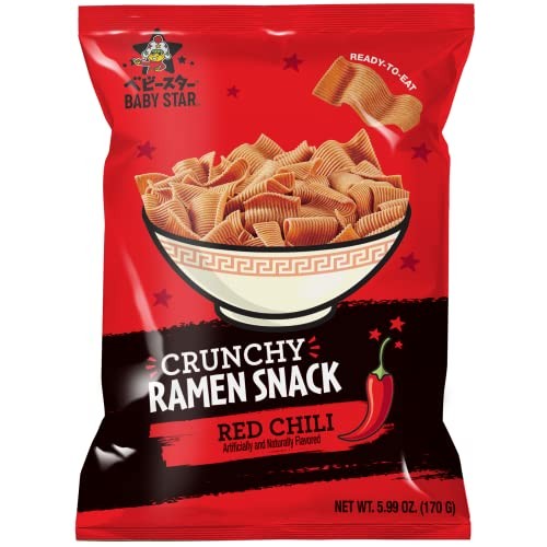 Baby Star Crunchy Ramen Snack Wide - Red Chili 5.99oz 6 Pack