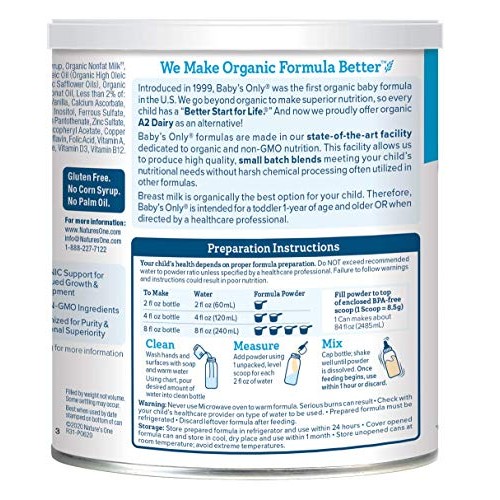 Babys Only Orga Nic Toddler Formula, Dairy Dairy 12.6 Ounce