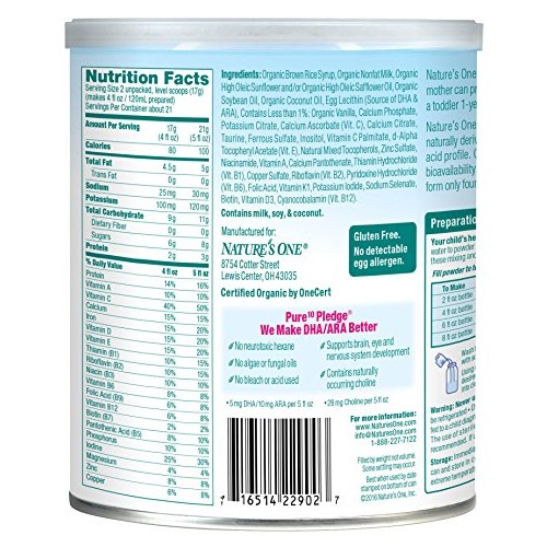 Babys Only Organic Toddler Dairy Formula With Dha &Amp; Ara - 12.7