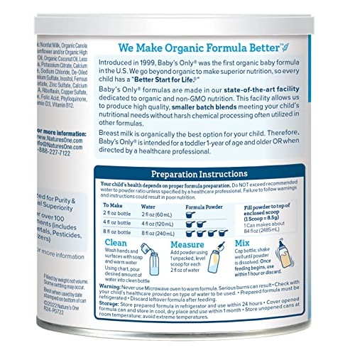 Babys Only Organic Dairy with DHA & ARA Toddler Formula, 12.7 O...