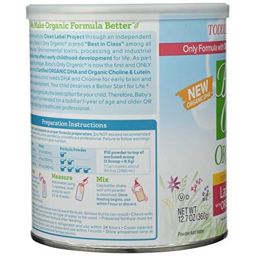 Babys Only Toddler Formula, Lactose Relief, Organic, 12.7-Ounce... Babys Only Toddler Formula, Lactose Relief, Organic, 12.7-Ounce...