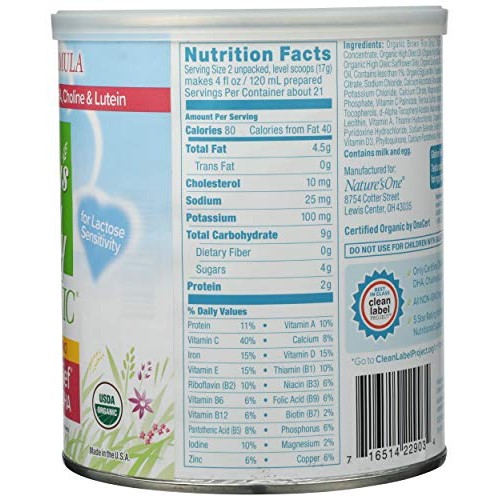 Babys Only Toddler Formula, Lactose Relief, Organic, 12.7-Ounce... Babys Only Toddler Formula, Lactose Relief, Organic, 12.7-Ounce...